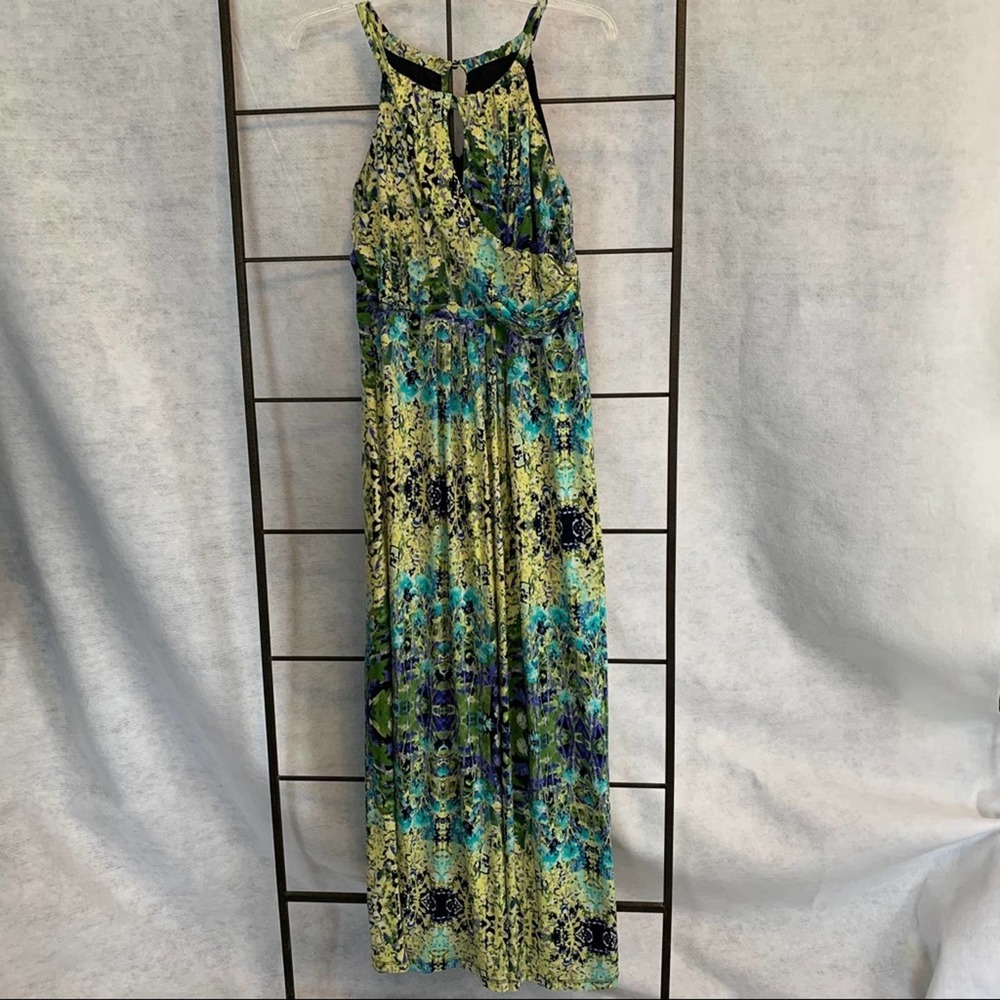 Cynthia Rowley Faux Wrap Floral Halter Style‎ Maxi Dress Size 8